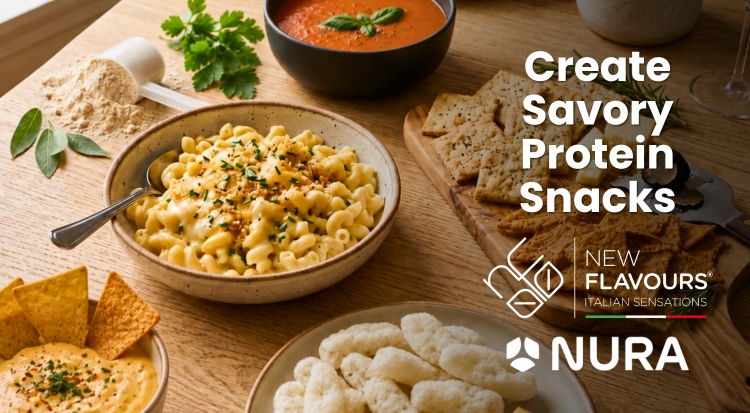 Partnership of NURA and New Flavours to promote Savory Flavored Protein Snacks